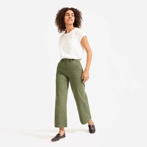 Green Everlane Wide Leg Pants